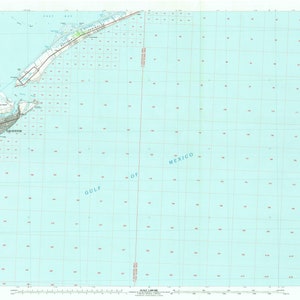 Galveston Bay Mappa 1983 - Stampa Carta Nautica