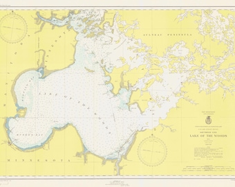 Lake of the Woods Historical Map 1945