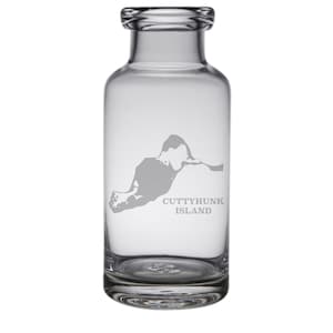 Cuttyhunk Island Gravierte Glaskaraffe