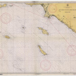 Mapa de San Diego a Santa Rosa Island 1941 - Impressão de carta náutica