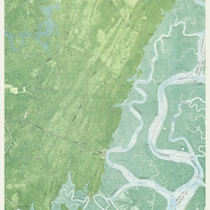 Mapa de nível de carvalho - Belle Island - 1979 (retrato) - Impressão de carta náutica