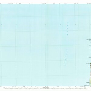 Waldport Oregon Topographische Karte 1980 - Seekarte Druck