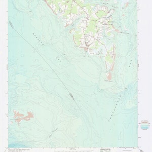 Carte topographique New Point Comfort Virginia 1964 - Carte nautique Imprimer