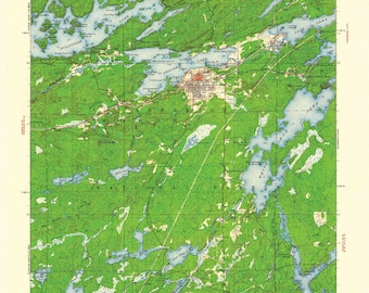 Ely Minnesota Topographical Map 1933 - Boundary Waters