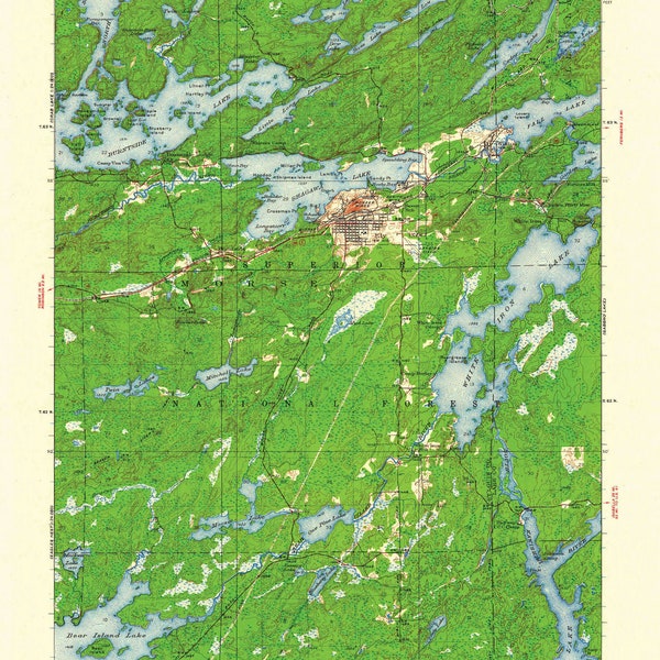 Boundary Waters Map Etsy - Il 600x600.4165524364 Eyo6