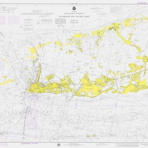 Carte du Pain de Sucre, Key West, 1974 - Impression de carte marine