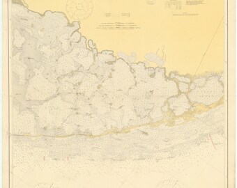 Carte des Florida Keys de 1919 (Upper keys) - Impression de carte marine