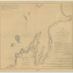 Grand Traverse Bay a Little Traverse Bay Mappa 1896 - Stampa Carta Nautica