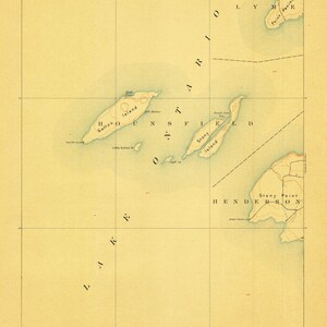 Mapa topográfico de Stony Island 1895 - Impresión de carta náutica