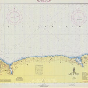 Lago Ontario - Mappa da Port Bay a Long Pond 1966 - Stampa Carta Nautica