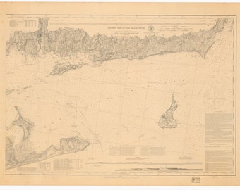 Mapa de Montauk a Block Island de 1878 - Impressão de Carta Náutica