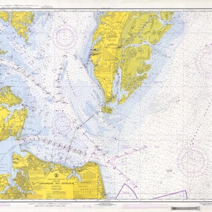 Mappa di Chesapeake Bay (ingresso) - 1969 - Stampa Carta Nautica