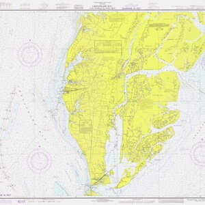 Mappa di Chesapeake Bay - Cape Charles to Wolf Trap 1976 - Stampa Carta Nautica