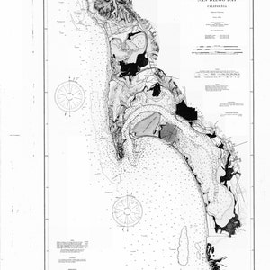 Mappa storica della baia di San Diego 1859 - Stampa carta nautica