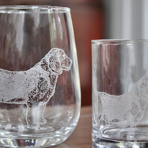 Beagle Engraved Glasses