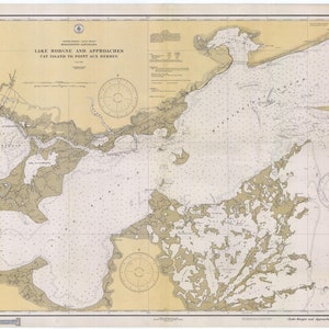 Lago Borgne e Abordagens - Mapa de Cat Island a Point Aux Herbes - 1933 - Carta Náutica Imprimir