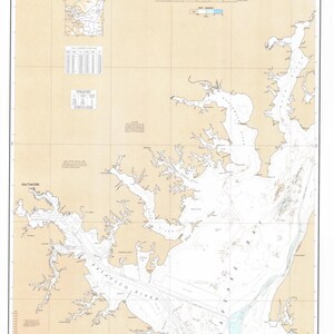 Chesapeake Bay Bathymetric Map PLATE 1 - Seekarte Druck