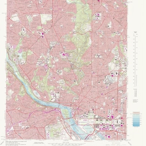 Washington DC West Kaart - 1983 - Nautical Chart Print