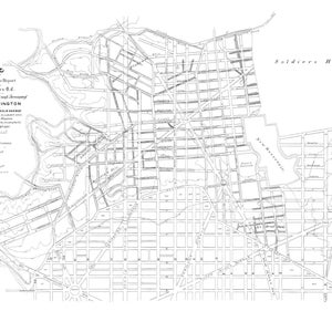 Mapa da cidade de Washington DC - 1886 - Impressão de carta náutica