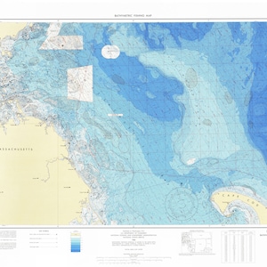 Provincetown Bathymetric Angelkarte - Seekarte Druck