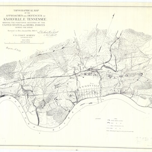 Knoxville Tennessee Map 1864