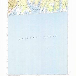 Tisbury Great Pond - Martha&#39;s Vineyard Map - 1951 - Impression carte marine