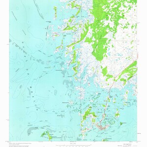 Cedar Key (FL) Landkarte - 1955 - Seekarte - Papier | Keilrahmen | Metall