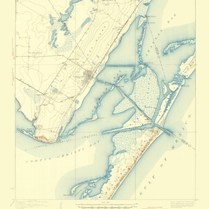 Mapa del Paso Aransas 1925 - Impresión de carta náutica