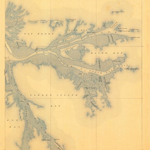Mapa este del delta del río Mississippi - 1893