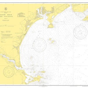 Carte de la baie de Saco - 1943 - Carte nautique Imprimer
