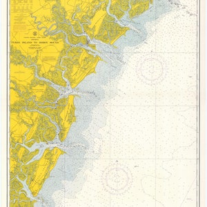 Mapa de Tybee Island para Doboy Sound 1967 - Impressão de carta náutica