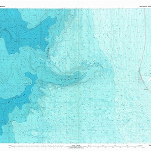 Ilwaco Washington Topografische Kaart 1980 - Nautical Chart Print