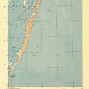 Green Run and Chincoteague Bay Map 1944 - Nautical Chart Print