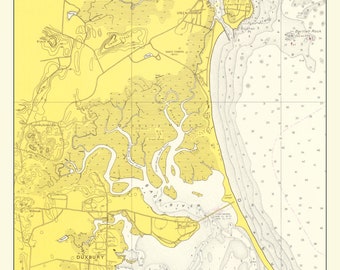 Green Harbor Map 1960 - Nautical Chart Print