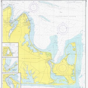 Martha's Vineyard Map - East End 1976 - Seekarte