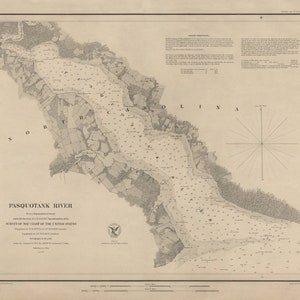 Pasquotank River Map - 1850