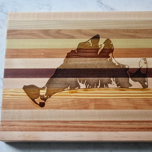 Martha's Vineyard Map Graviertes Holz Servierbrett & Barbrett