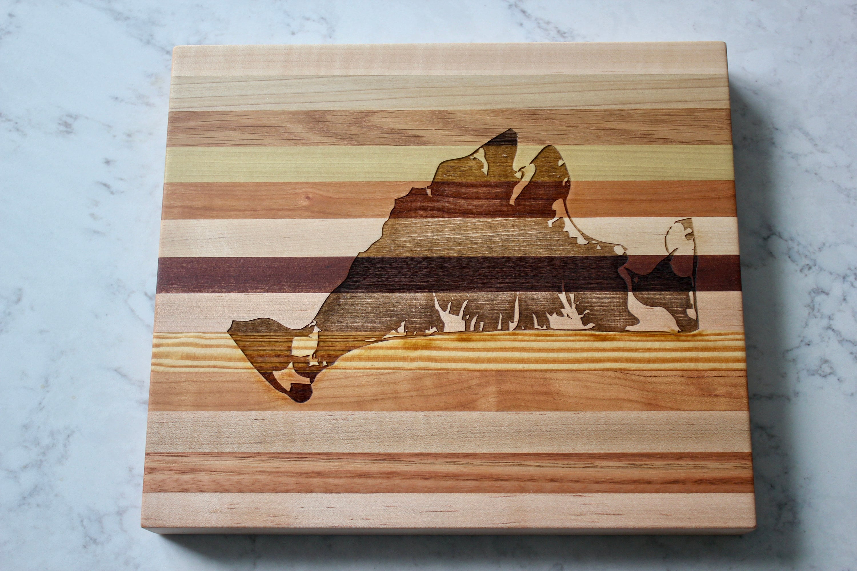 Martha's Vineyard Map Engraved Wooden Serving Board & Bar Board