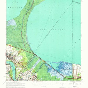 Bonnet Carre - Louisiana Map 1969 - Nautical Chart Print