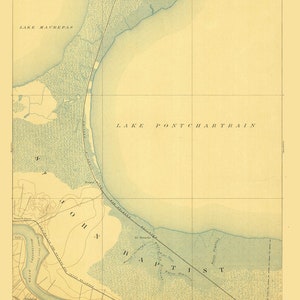 Bonnet Carre - Louisiana Map 1892 - Nautical Chart Print