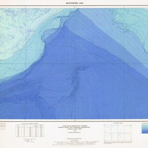 Destin Dome Bathymetric Map - Nautical Chart Print