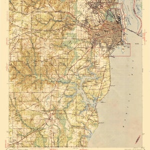 Mobile Bay Karte - 1944 - Seekarte Print