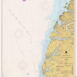 Carte de la baie de Chesapeake - Piège à loups à Pungoteague Creek 1993 - Carte nautique Imprimer