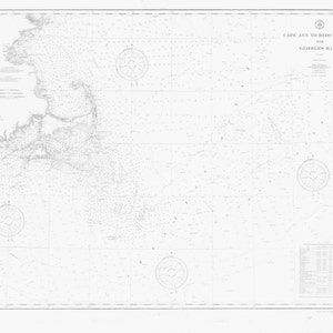 Mapa do George's Bank - Cape Ann para Block Island - 1907 - Impressão de carta náutica