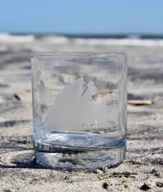 Martha's Vineyard Map Glasses - Laser Engraved Gift