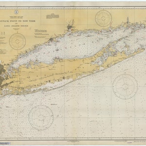 Long Island Karte 1934 - Seekarte Print