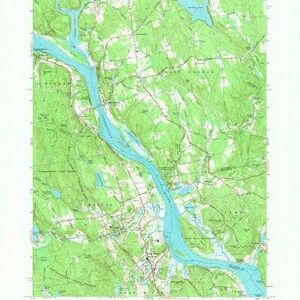 Deep River (CT) Map 1961 - Nautical Chart Print