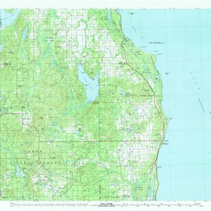 Hubbard Lake Topographic Map - 1983 - Nautical Chart Print