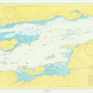 St. Lawrence River Chart 114 - Mapa de Union Park a Ironsides Island - 1949 - Impresión de carta náutica