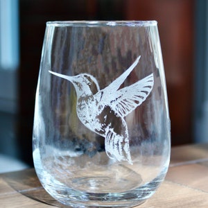 Hummingbird Engraved Glasses